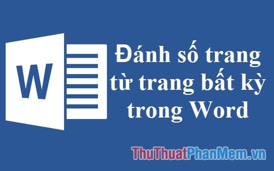 Hướng dẫn đánh số trang từ trang bất kỳ trong Word