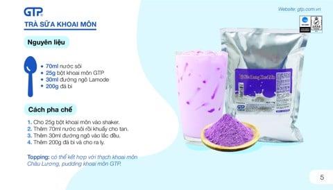 Cách nấu trà sữa khoai môn bằng bột sữa khoai môn GTP