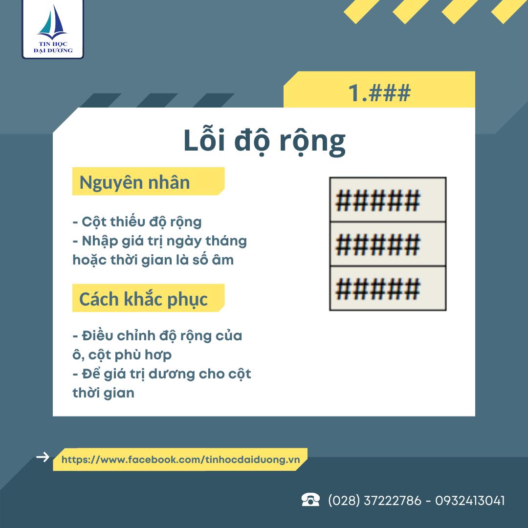 lỗi thường gặp trong Excel