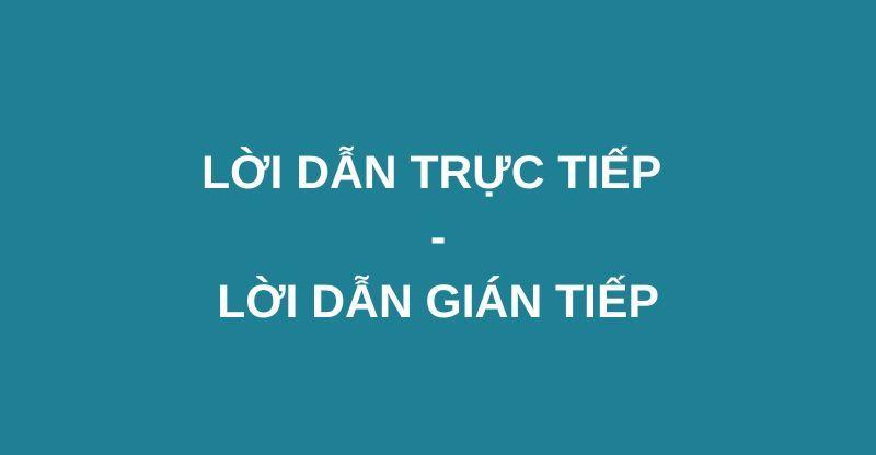 lời dẫn trực tiếp là gì