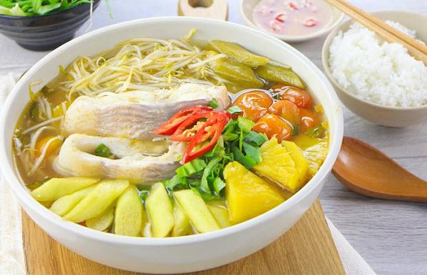 Canh chua cá diêu hồng