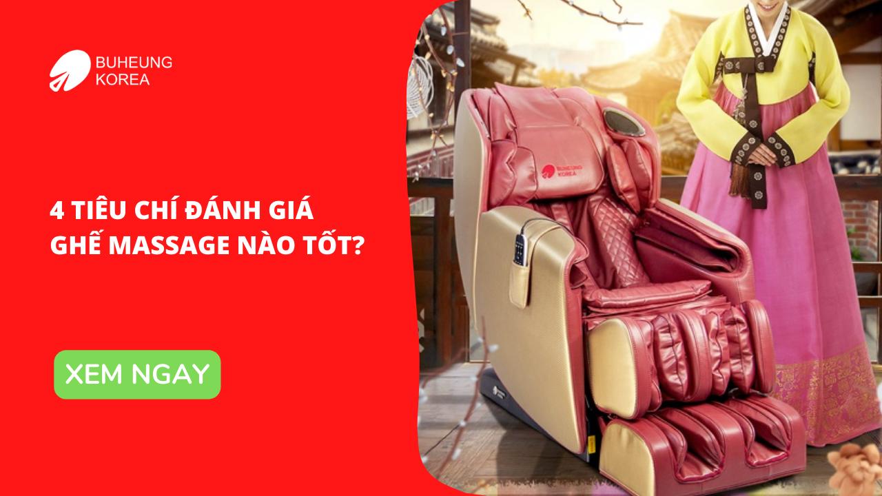 4 tiêu chí đánh giá ghế massage nào tốt