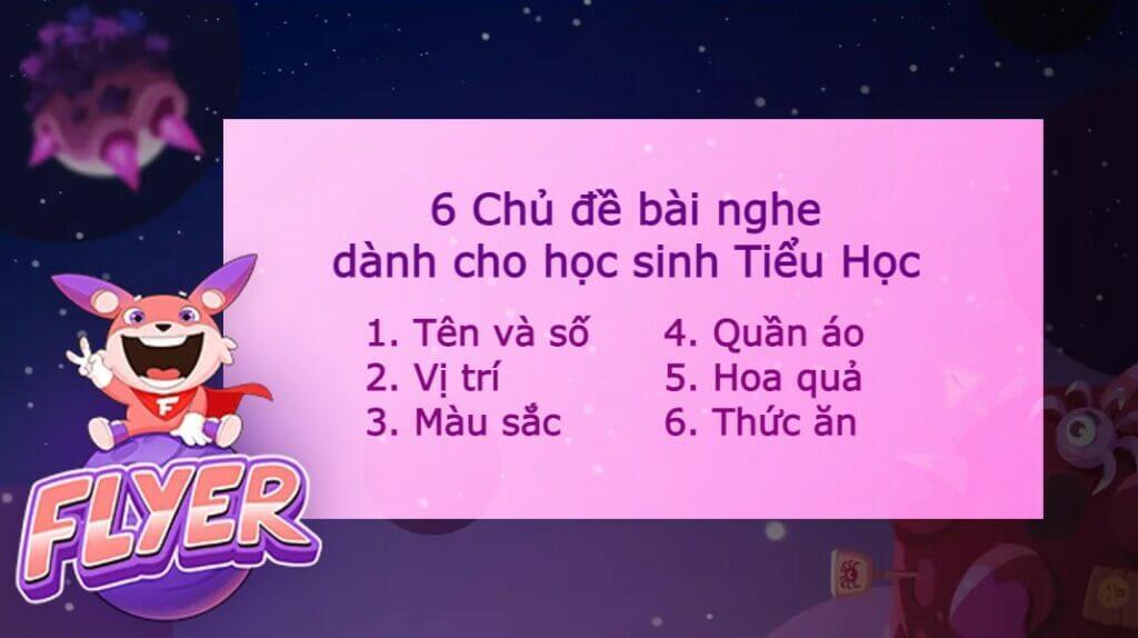 tổng hợp các bài nghe theo chủ đề (dành cho tiểu học)