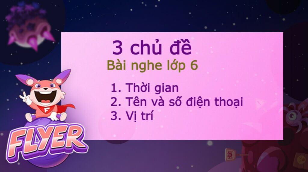 bài nghe tiếng Anh lớp 6