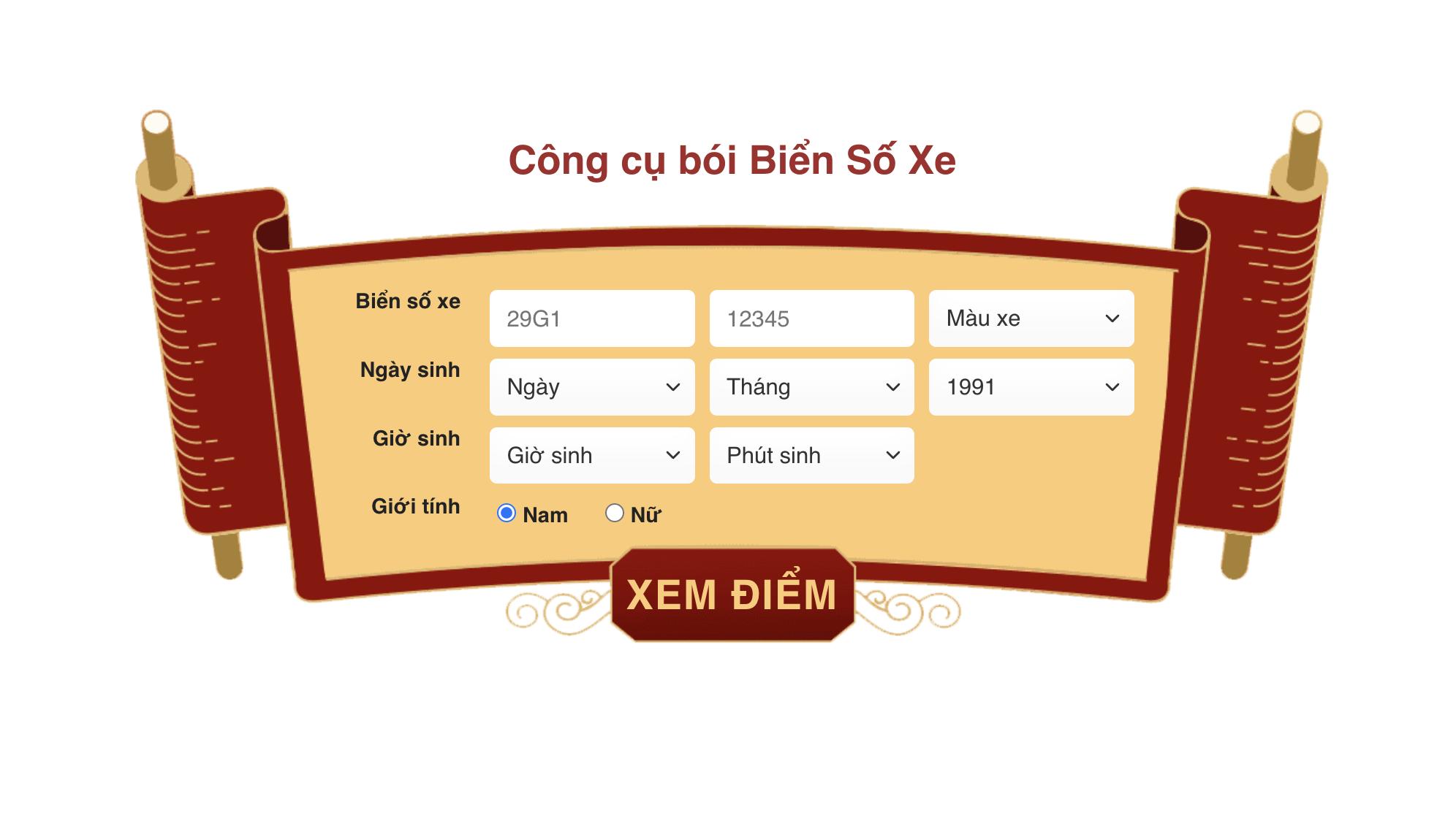 Chọn biển số xe hợp phong thủy với công cụ Bói Biển Số Xe