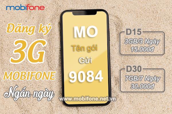 Cách đăng ký gói cước 3G Mobifone 3 ngày, 7 ngày (1 tuần) giá rẻ nhất