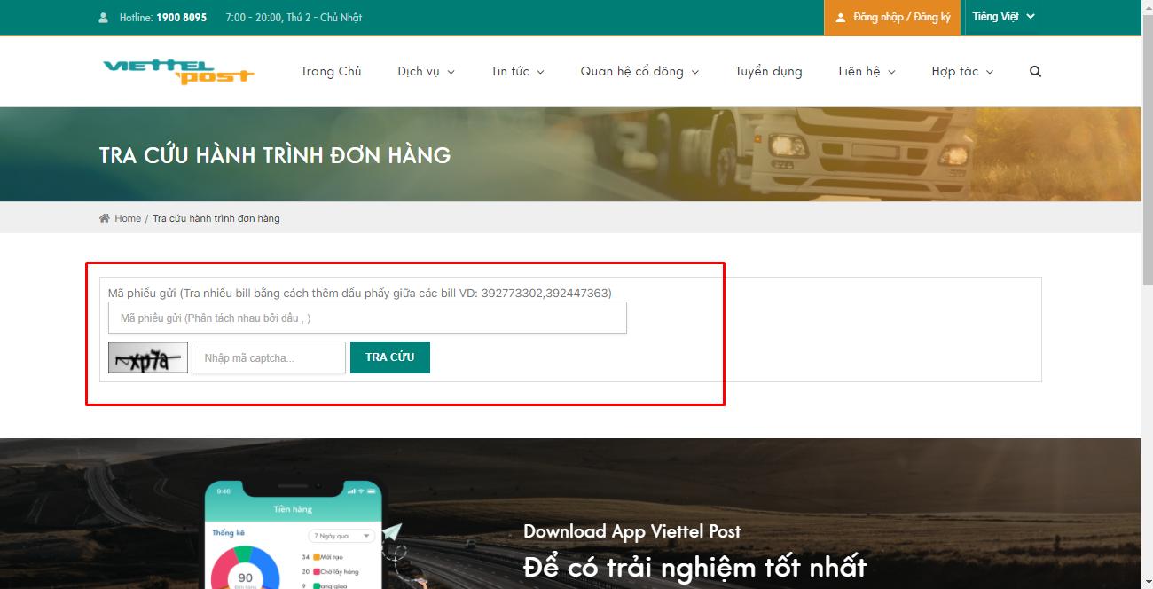 Kiểm tra vận đơn viettel post