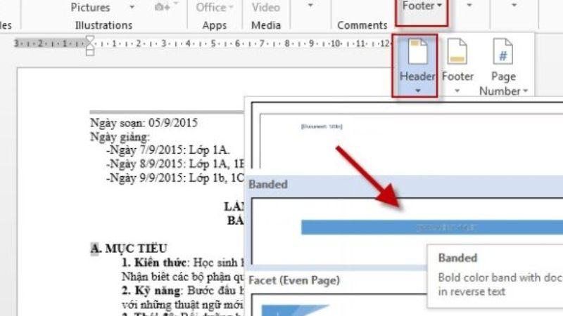 Cách tạo Header, Footer trong Word cho mọi phiên bản cực đơn giản