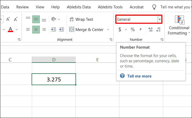 Sử dụng định dạng số để làm tròn trong Excel