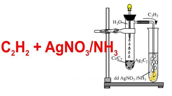 Phản ứng C2H2 + AgNO3 + NH3 Viết cân bằng phương trình