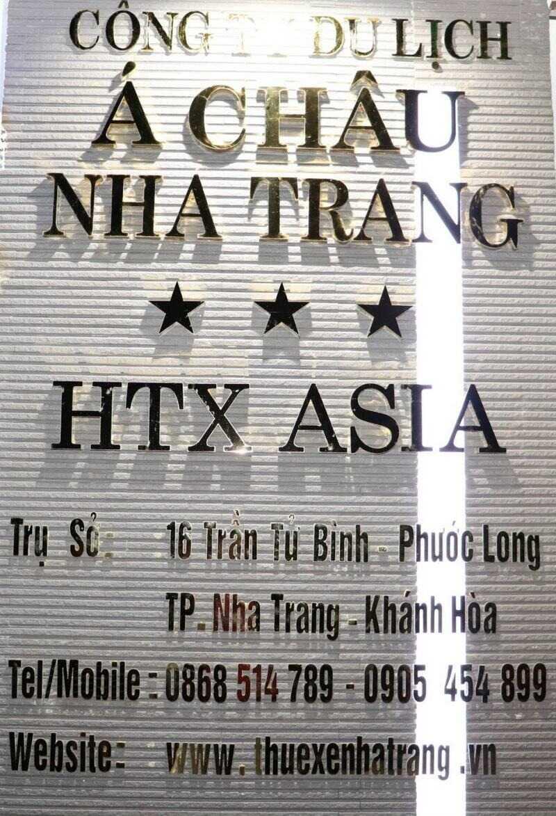 Cty du lịch Á Châu & HTX Asia Nha Trang