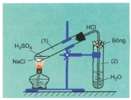 NaCl + H2SO4 → NaHSO4 +HCl | NaCl ra NaHSO4 | H2SO4 ra NaHSO4