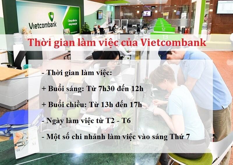 Thời gian làm việc ngân hàng Vietcombank