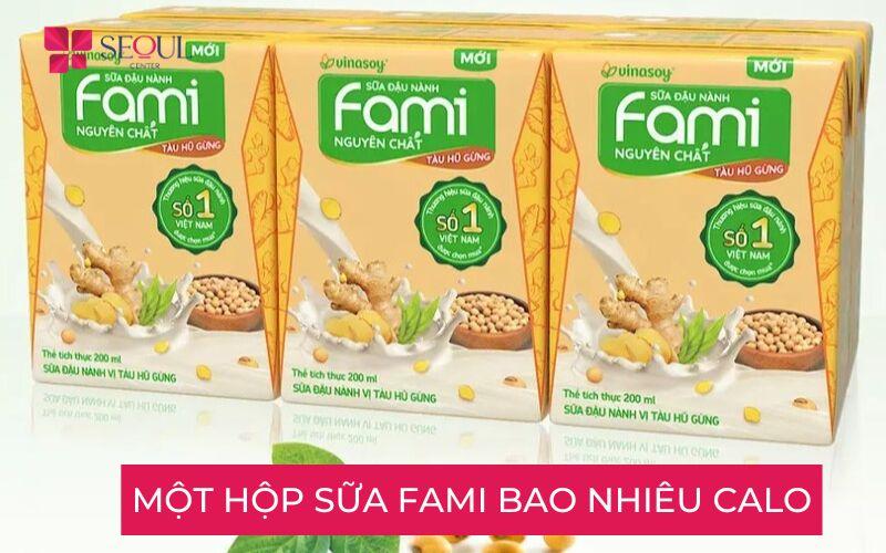 Sữa đậu nành Fami canxi cung cấp 55,6 calo/ 100ml