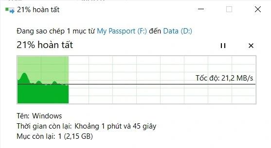 Thủ thuật giúp tăng tốc độ sao chép dữ liệu trên máy tính