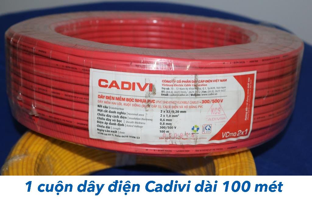 1 cuộn dây điện Cadivi dài bao nhiêu mét