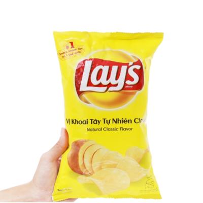 Lượng calo trong mỗi gói Gói snack khoai tây vị tự nhiên Lay's 95g| Yumfood