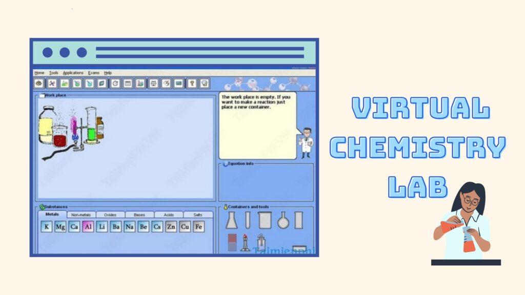 Phần mềm viết phương trình hóa học VIRTUAL CHEMICAL LAB