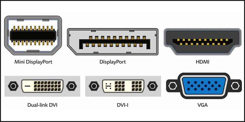 Các loại cổng kết nối trên màn hình máy tính
