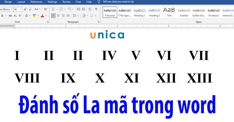 Hướng dẫn cách viết số la mã trong word đơn giản, nhanh chóng