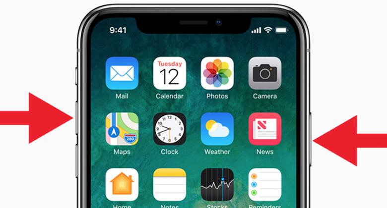 Cách chụp màn hình iPhone X bằng phím cứng
