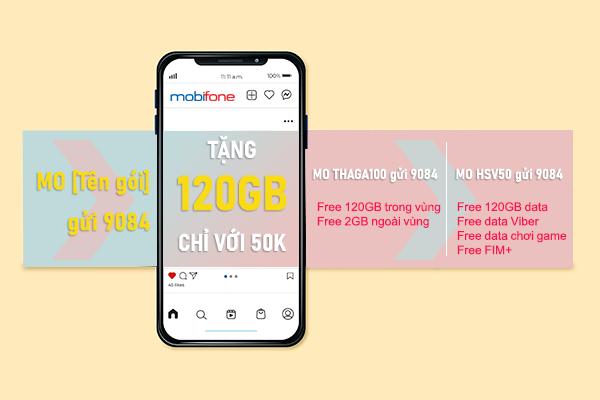 Đăng ký 4G Mobifone 50K 120GB thả ga dùng mạng