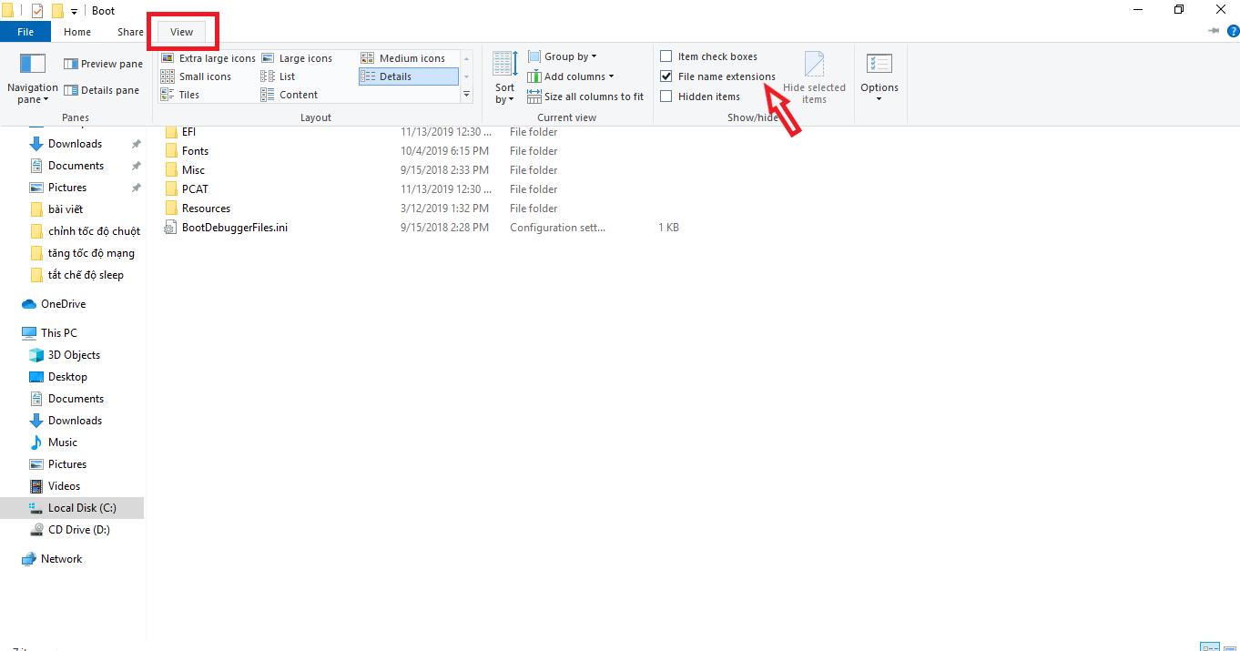 Cách hiện đuôi file - Ảnh 1
