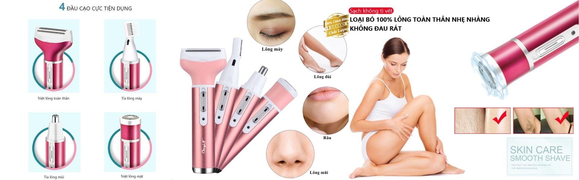 Hướng dẫn sử dụng máy cạo lông 4 in 1 đa năng Chính hãng CE MARSKE - Chất liệu không gỉ