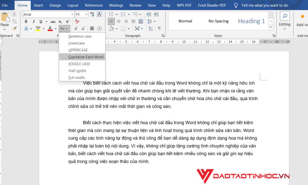 2 cách viết hoa chữ cái đầu trong Word mà bạn nên biết