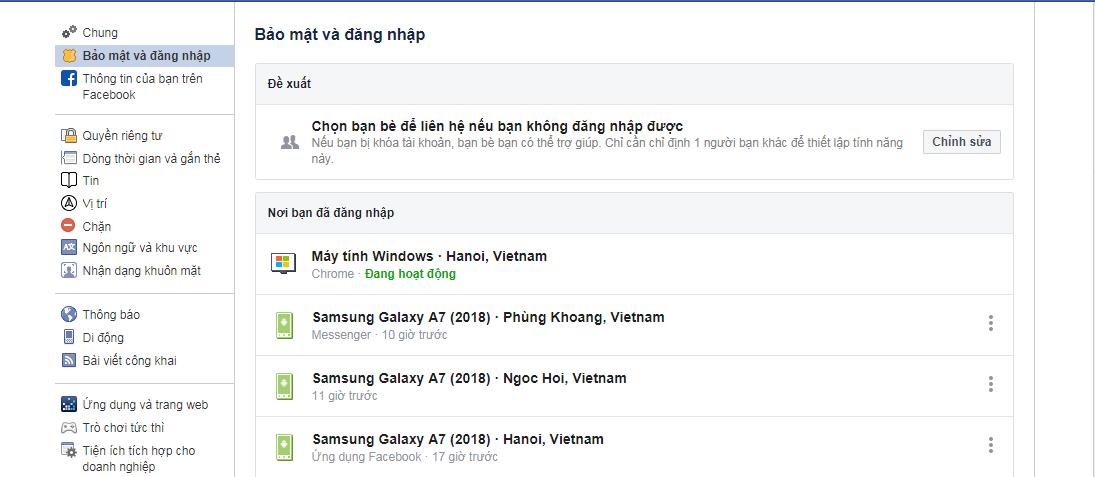 kiểm tra tài khoản Facebook