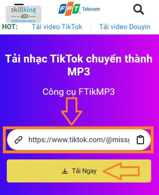 Cách chuyển nhạc TikTok làm nhạc chuông qua công cụ FTikMP3