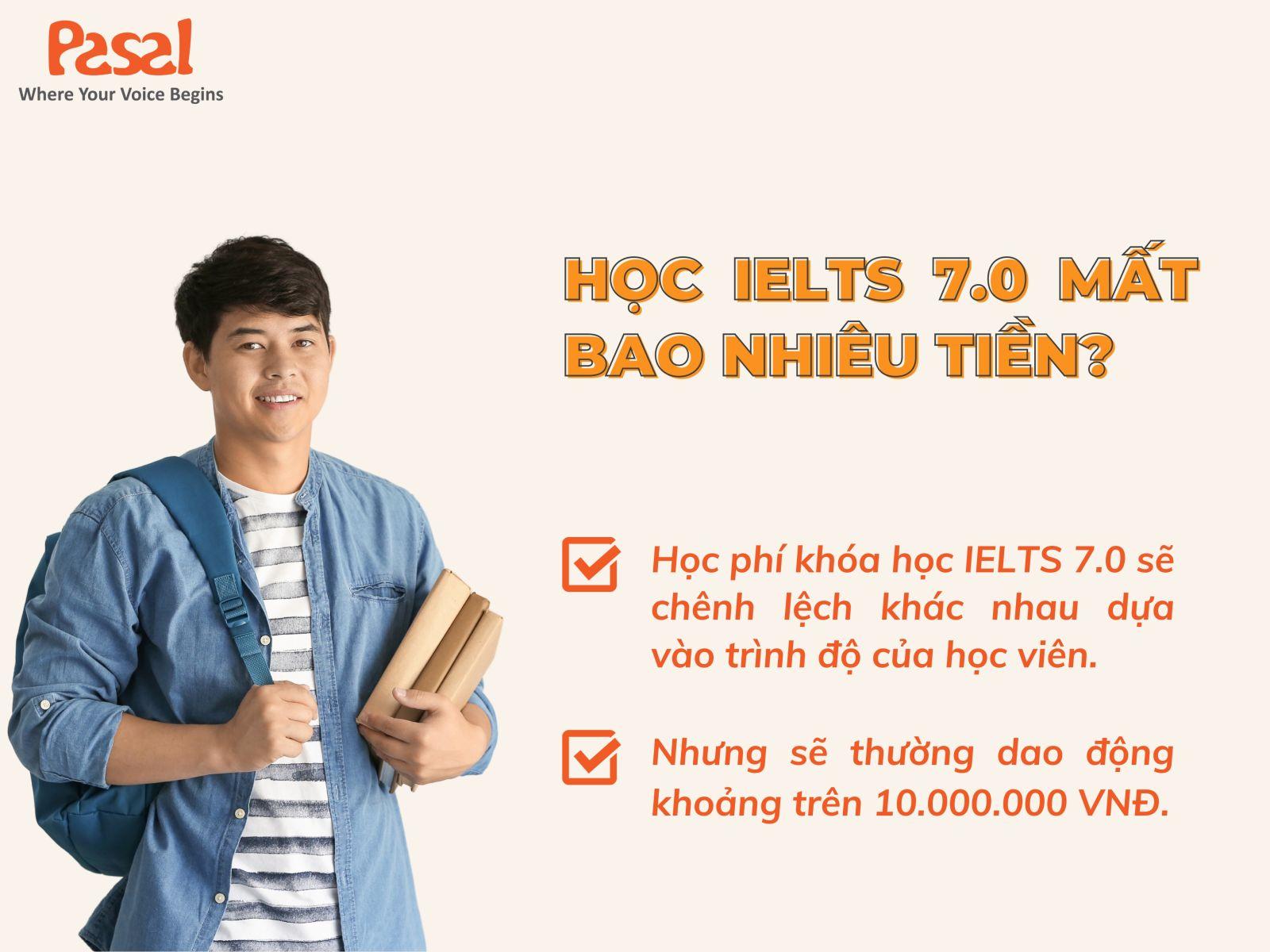 Học IELTS 7.0 mất bao nhiêu tiền?