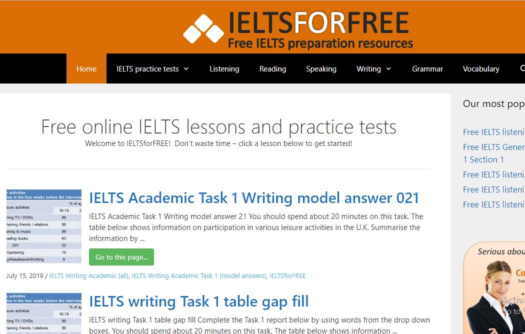 ielts exam - website tự học học ielts