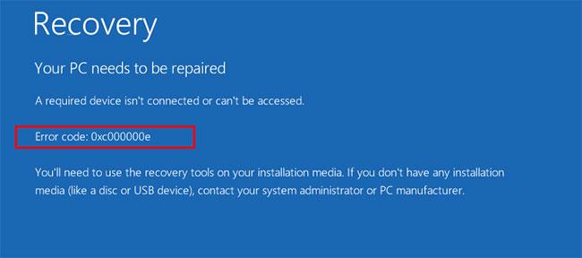 Tìm hiểu về mã lỗi 0xc00000e và cách khắc phục