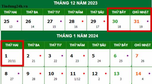 Lịch Nghỉ Tết Dương Lịch Ngân Hàng ACB 2024