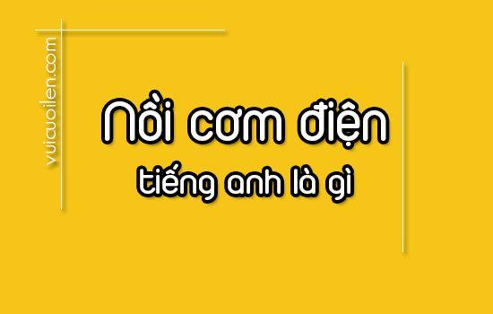 Nồi cơm điện tiếng anh là gì