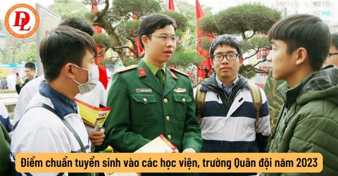 Điểm chuẩn tuyển sinh vào các học viện, trường Quân đội năm 2023