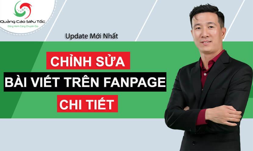 không chỉnh sửa được bài viết trên fanpage