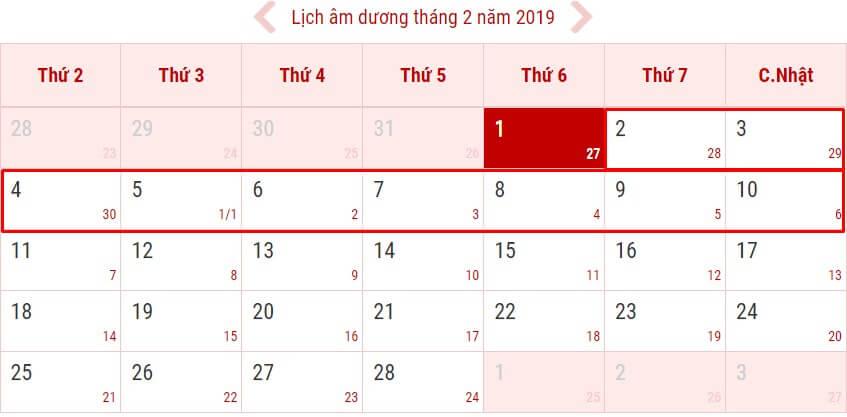 Đã có lịch nghỉ Tết Âm lịch 2019 chính thức