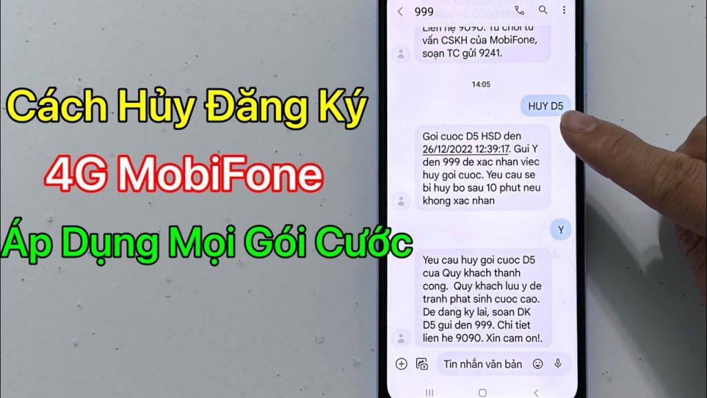 Cách hủy gói cước 4G MobiFone