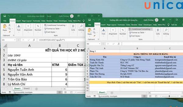 Cách mở 2 file Excel cùng lúc trên màn hình máy tính đơn giản