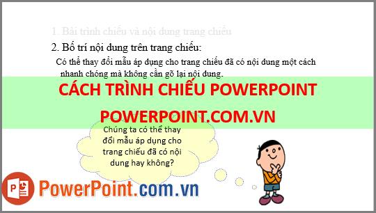 Cách trình chiếu PowerPoint