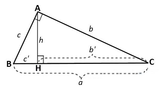 1. {a^2} = {b^2} + {c^2}