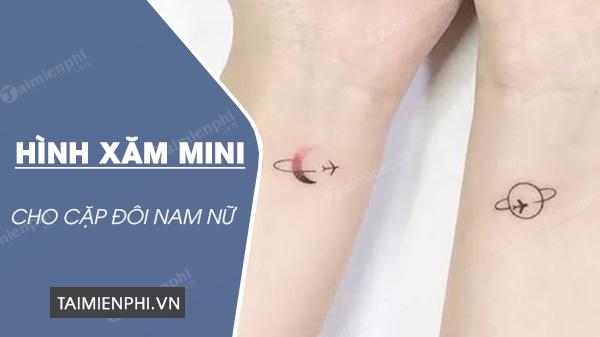 Hình xăm mini đôi nam nữ ở cổ tay, vai, gáy đẹp và ấn tượng nhất