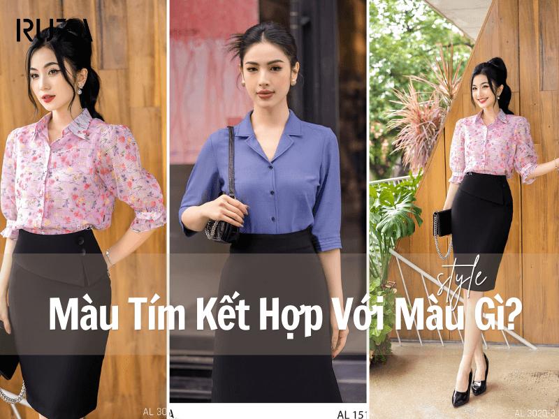 Màu tím kết hợp với màu gì?