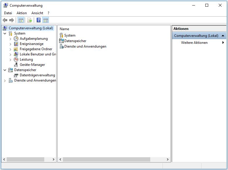 Windows 10 Computerverwaltung