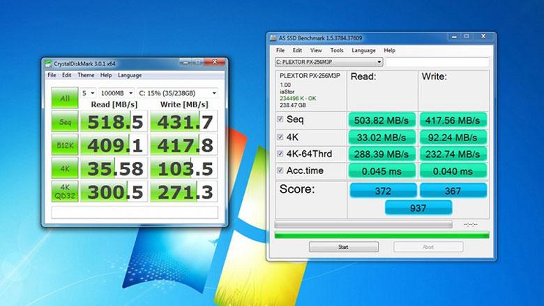 CrystalDiskMark &AS SSD Benchmark phần mềm test tốc độ ổ cứng nhanh chóng