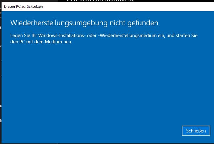 windows re image nicht gefunden