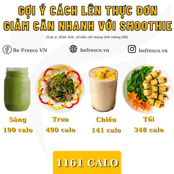 GIẢM CÂN SAU TẾT CÙNG 10 CÔNG THỨC SMOOTHIE DƯỚI 200 CALO