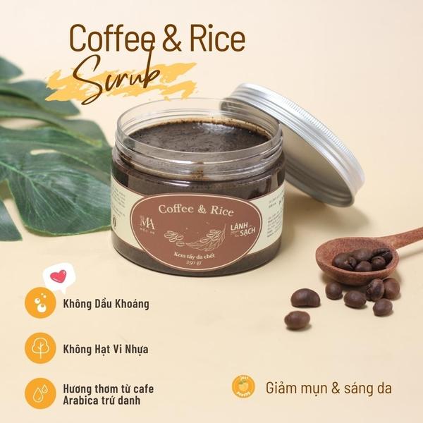 Tẩy Da Chết Body Coffee & Rice Mộc An - Làm Sạch Sâu Và Sáng Da